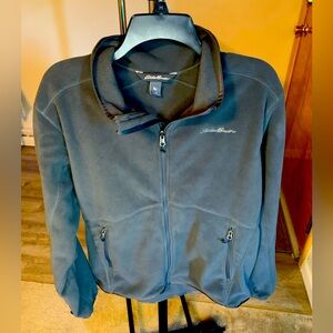 Eddie Bauer/ Men’s Zippered Fleece/ Size-Lg/ dark gray/ great condition!